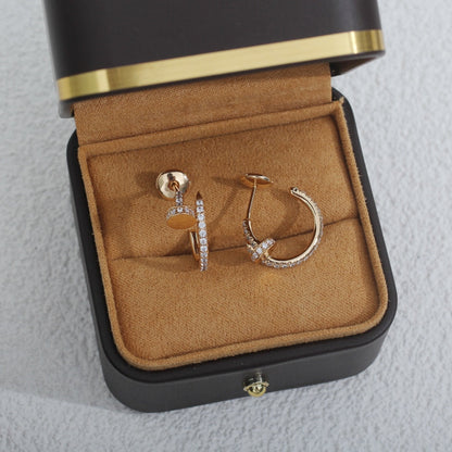 [Royal&Vicky]JUSTE EARRINGS 12.75MM PINK GOLD DIAMOND
