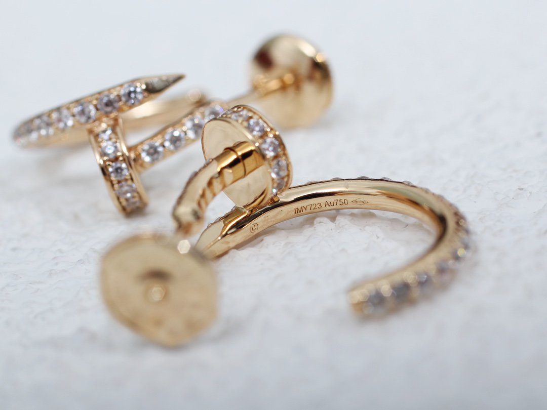 [Royal&Vicky]JUSTE EARRINGS 12.75MM PINK GOLD DIAMOND
