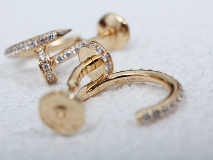 [Royal&Vicky]JUSTE EARRINGS 12.75MM PINK GOLD DIAMOND