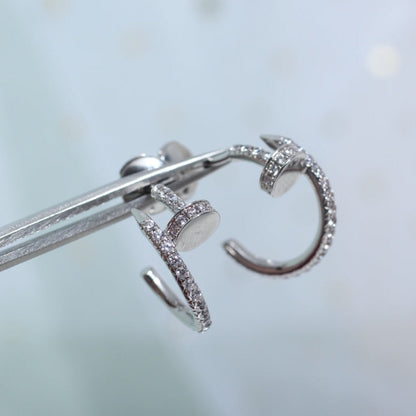 [Royal&Vicky]JUSTE EARRINGS 12.75MM SILVER DIAMOND