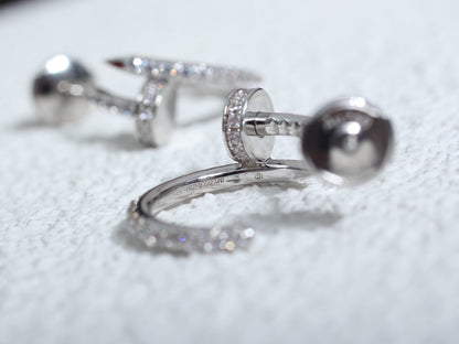 [Royal&Vicky]JUSTE EARRINGS 12.75MM SILVER DIAMOND