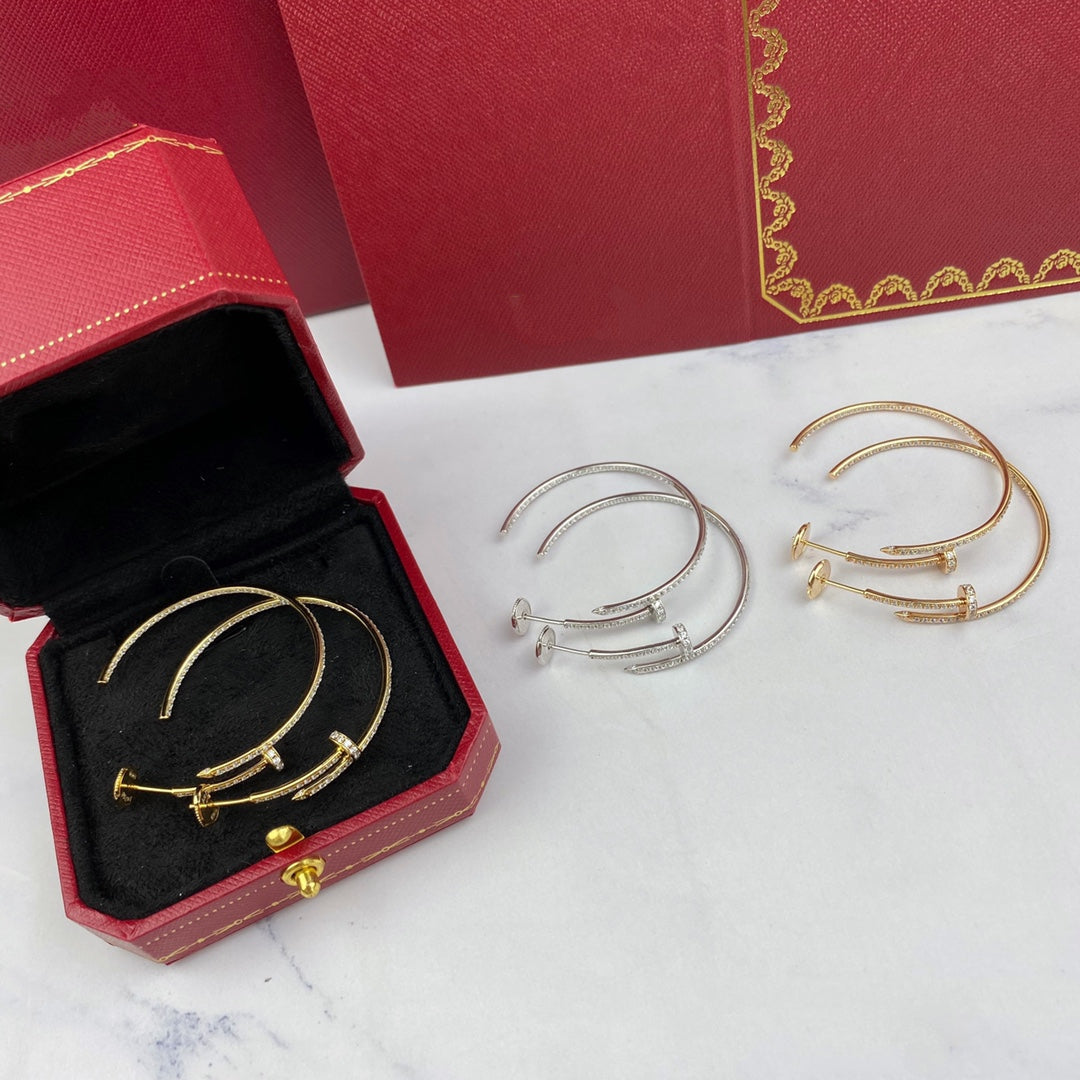[Royal&Vicky]JUSTE EARRINGS FULL DIAMONDS 1.8MM