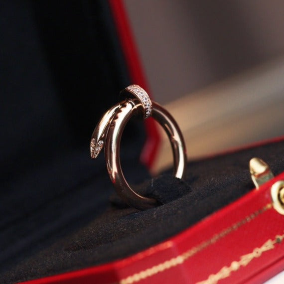 [Royal&Vicky]JUSTE RING 2.65MM PINK GOLD DIAMOND