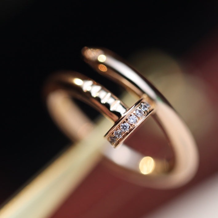 [Royal&Vicky]JUSTE RING 2.65MM PINK GOLD DIAMOND