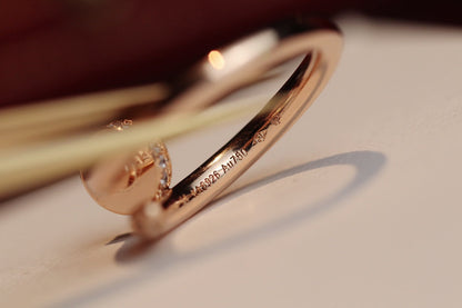 [Royal&Vicky]JUSTE RING 2.65MM PINK GOLD DIAMOND