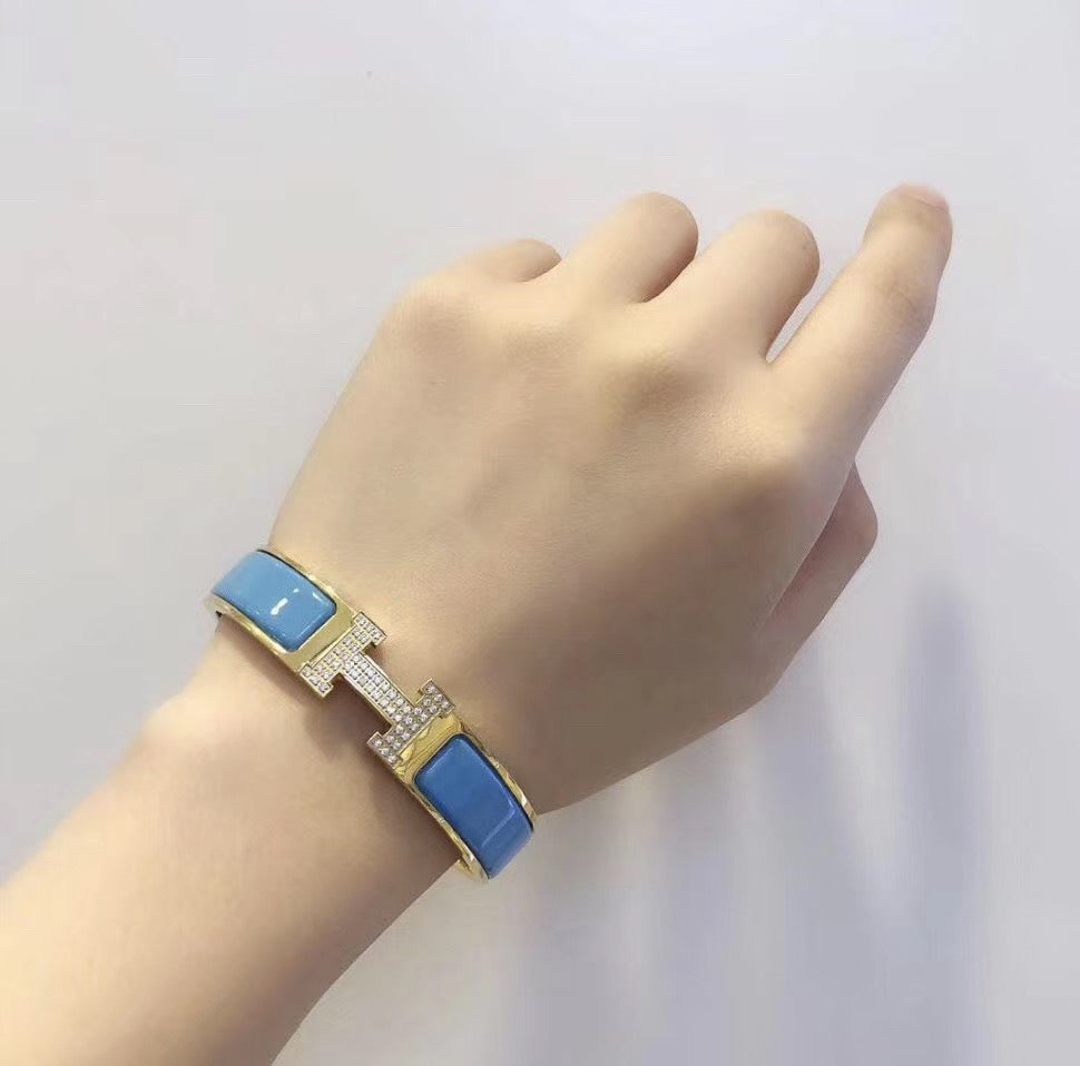 [Royal&Vicky]H CLOUD BLUE BRACELET GOLD DIAMOND
