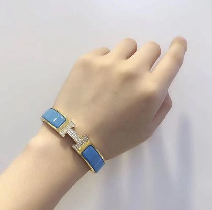 [Royal&Vicky]H CLOUD BLUE BRACELET GOLD DIAMOND