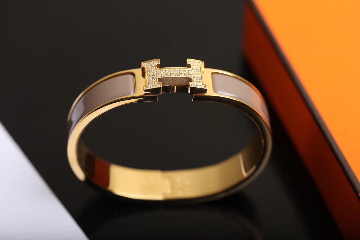 [Royal&Vicky]H BRACELET GOLD DIAMOND