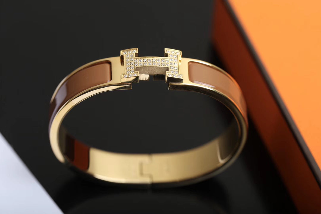 [Royal&Vicky]H BRACELET GOLD DIAMOND