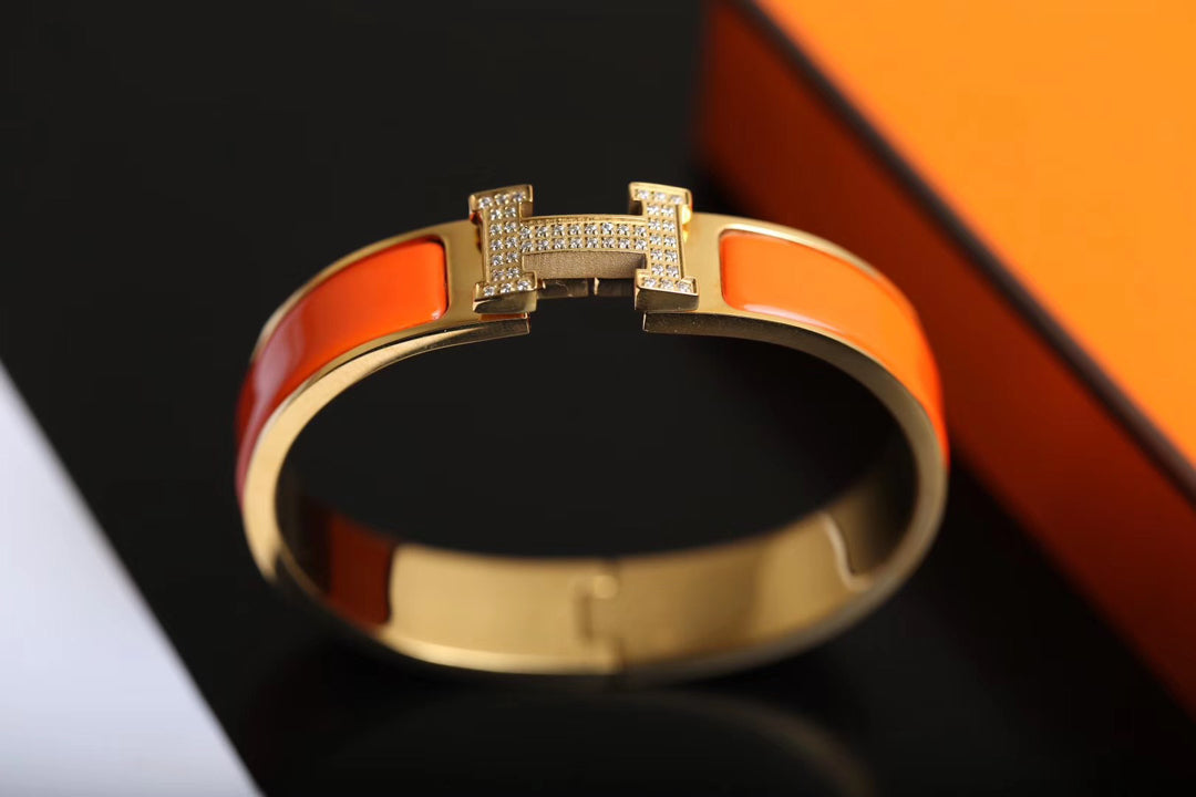 [Royal&Vicky]H BRACELET GOLD DIAMOND