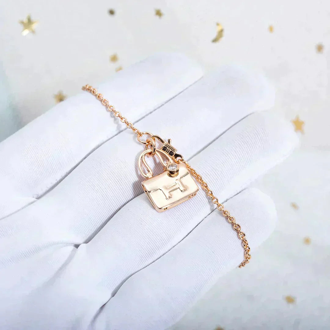 [Royal&Vicky]AMULETTE PEDANT ROSE GOLD NECKLACE