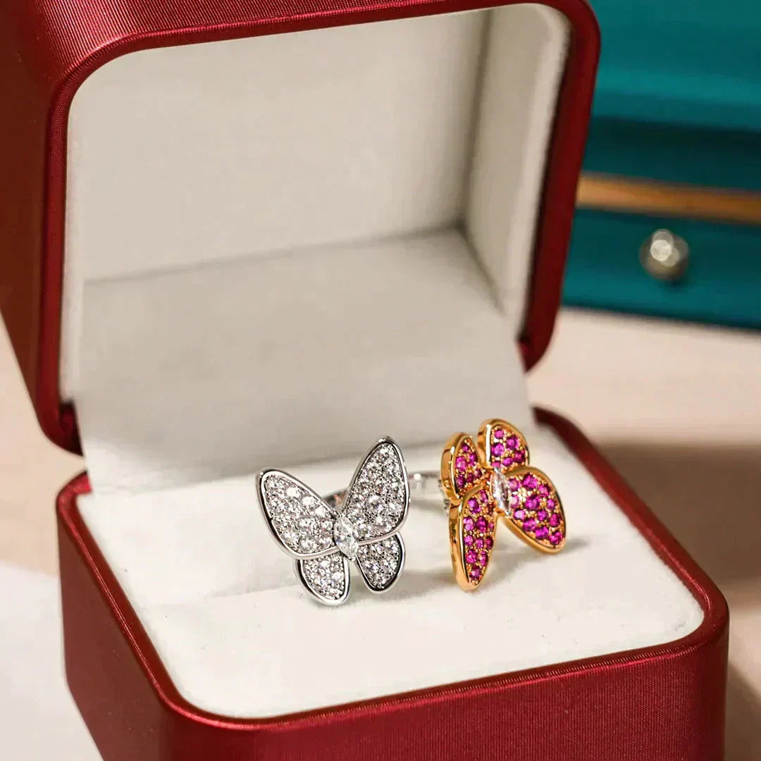 [Royal&Vicky]TWIN BUTTERFLY DIAMOND RING