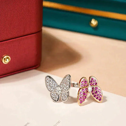 [Royal&Vicky]TWIN BUTTERFLY DIAMOND RING