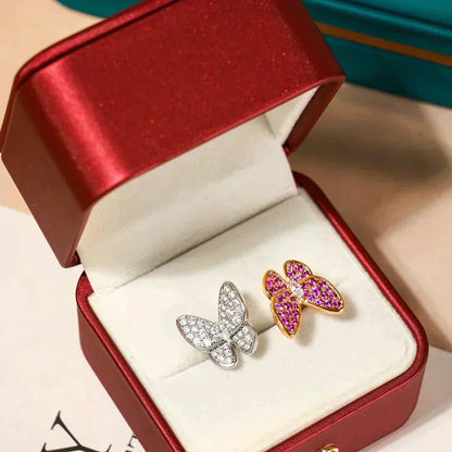 [Royal&Vicky]TWIN BUTTERFLY DIAMOND RING