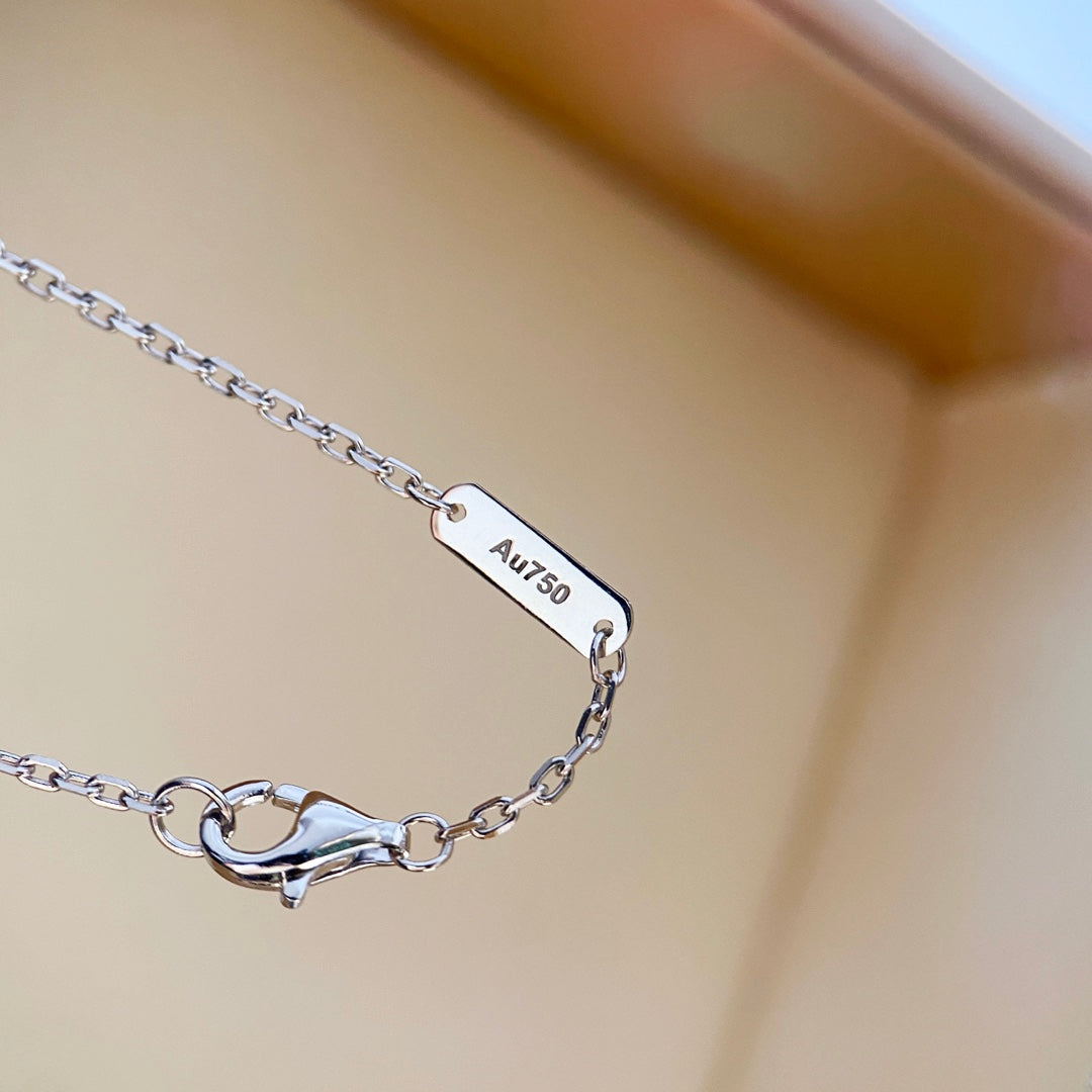 [Royal&Vicky]CLOVER DIAMOND NECKLACE SILVER