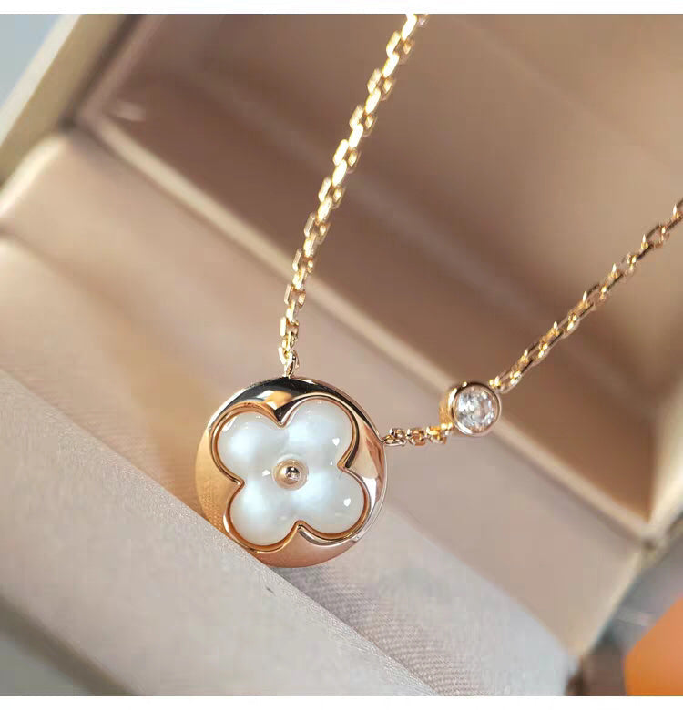 [Royal&Vicky]SUN MOP GOLD 1 DIAMOND NECKLACE