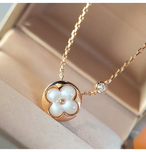 [Royal&Vicky]SUN MOP GOLD 1 DIAMOND NECKLACE