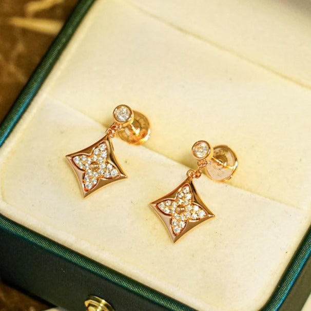 [Royal&Vicky]STAR DIAMONDS EARRINGS GOLD