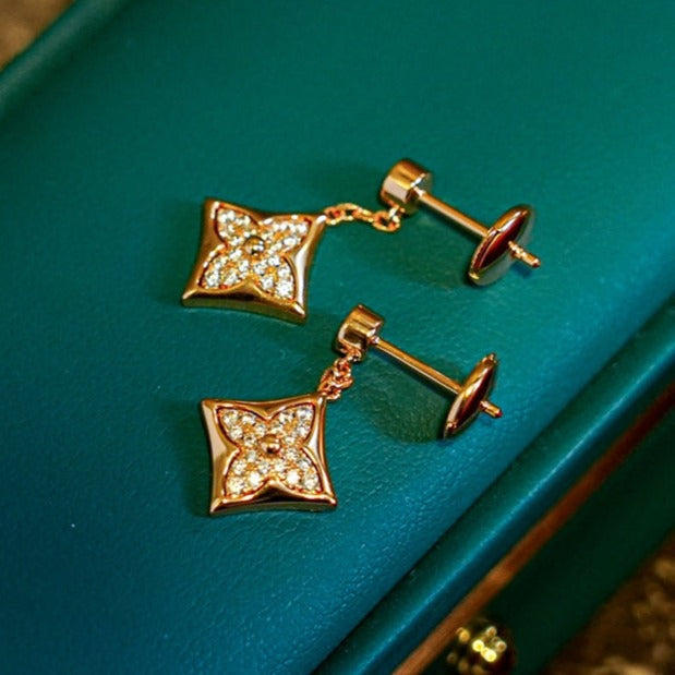 [Royal&Vicky]STAR DIAMONDS EARRINGS GOLD