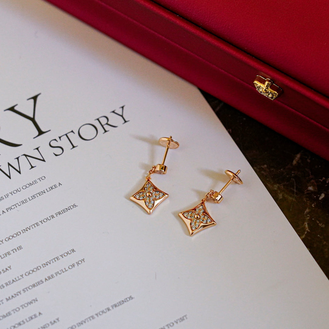 [Royal&Vicky]STAR DIAMONDS EARRINGS GOLD