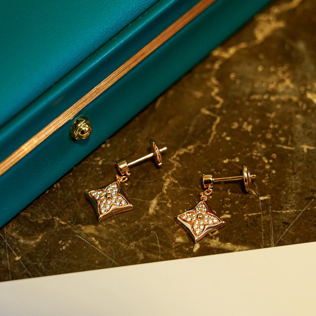[Royal&Vicky]STAR DIAMONDS EARRINGS GOLD