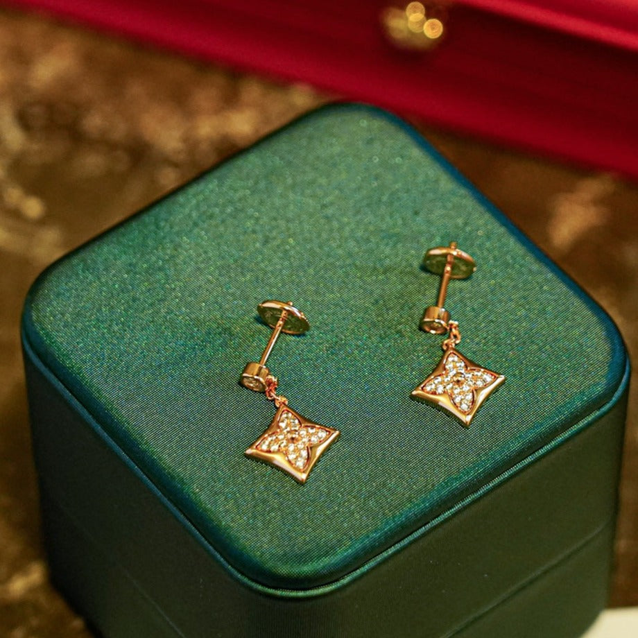 [Royal&Vicky]STAR DIAMONDS EARRINGS GOLD