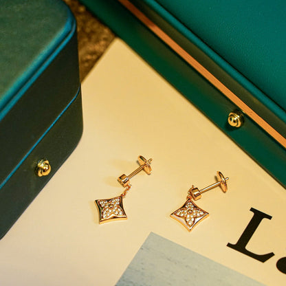 [Royal&Vicky]STAR DIAMONDS EARRINGS GOLD