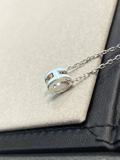 [Royal&Vicky]POP H LIGHT BLUE NECKLACE