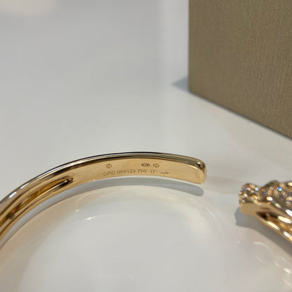 [Royal&Vicky]PANTHERE GOLD DIAMOND OPEN BRACELET