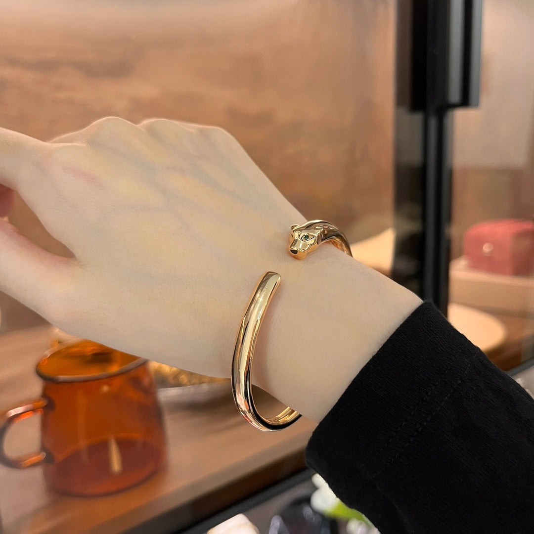 [Royal&Vicky]PANTHERE GOLD OPEN BRACELET