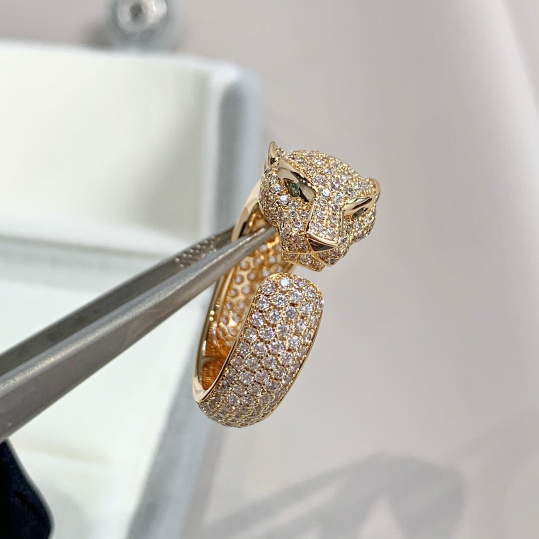 [Royal&Vicky]PANTHERE PINK GOLD DIAMOND RING