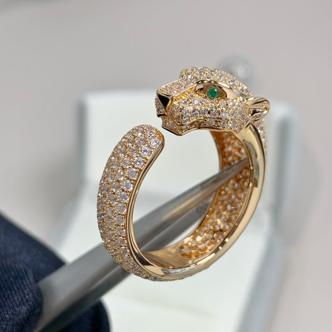 [Royal&Vicky]PANTHERE PINK GOLD DIAMOND RING