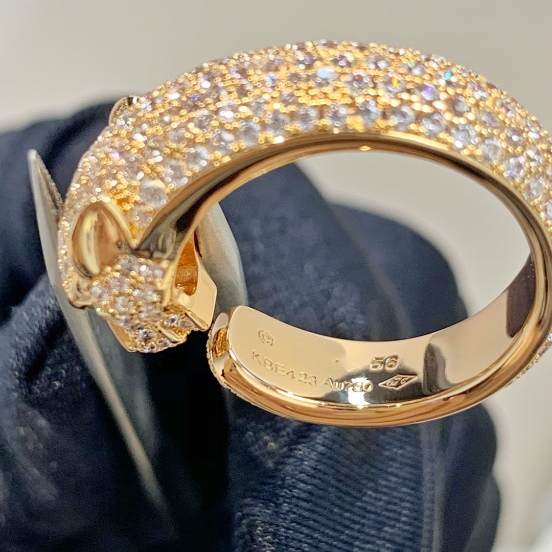 [Royal&Vicky]PANTHERE PINK GOLD DIAMOND RING