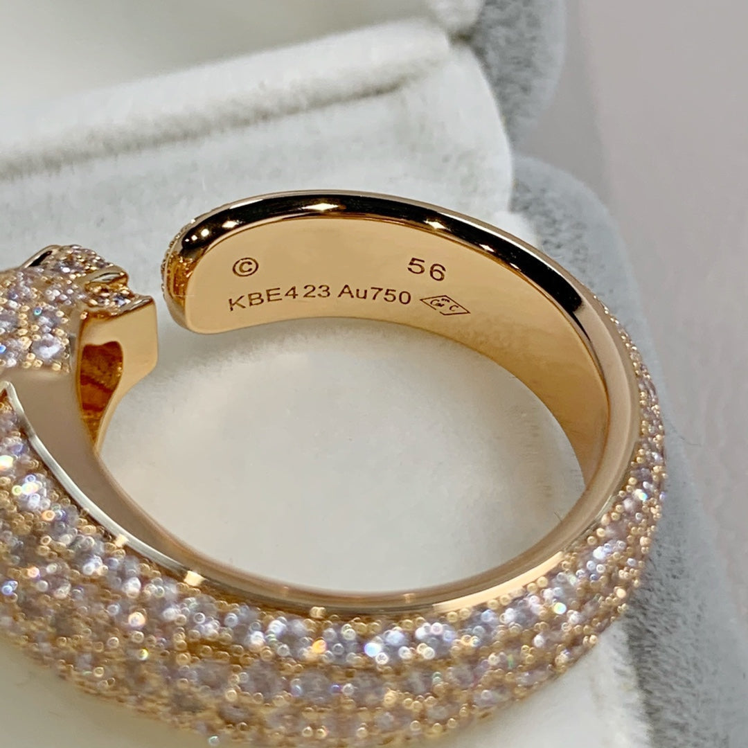 [Royal&Vicky]PANTHERE PINK GOLD DIAMOND RING