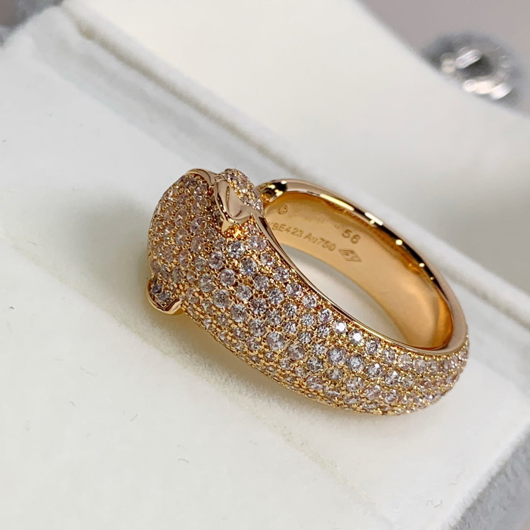 [Royal&Vicky]PANTHERE PINK GOLD DIAMOND RING