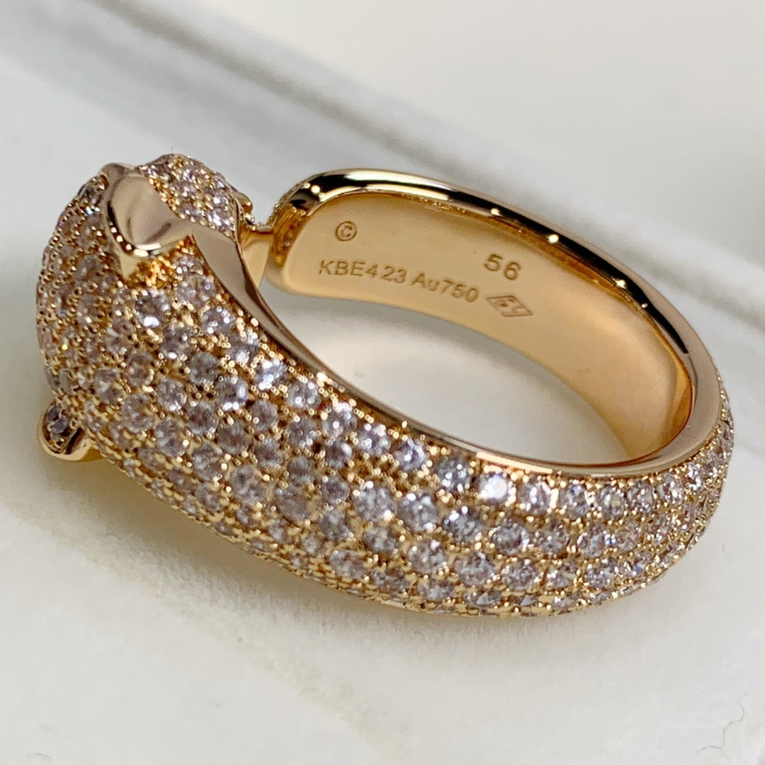 [Royal&Vicky]PANTHERE PINK GOLD DIAMOND RING