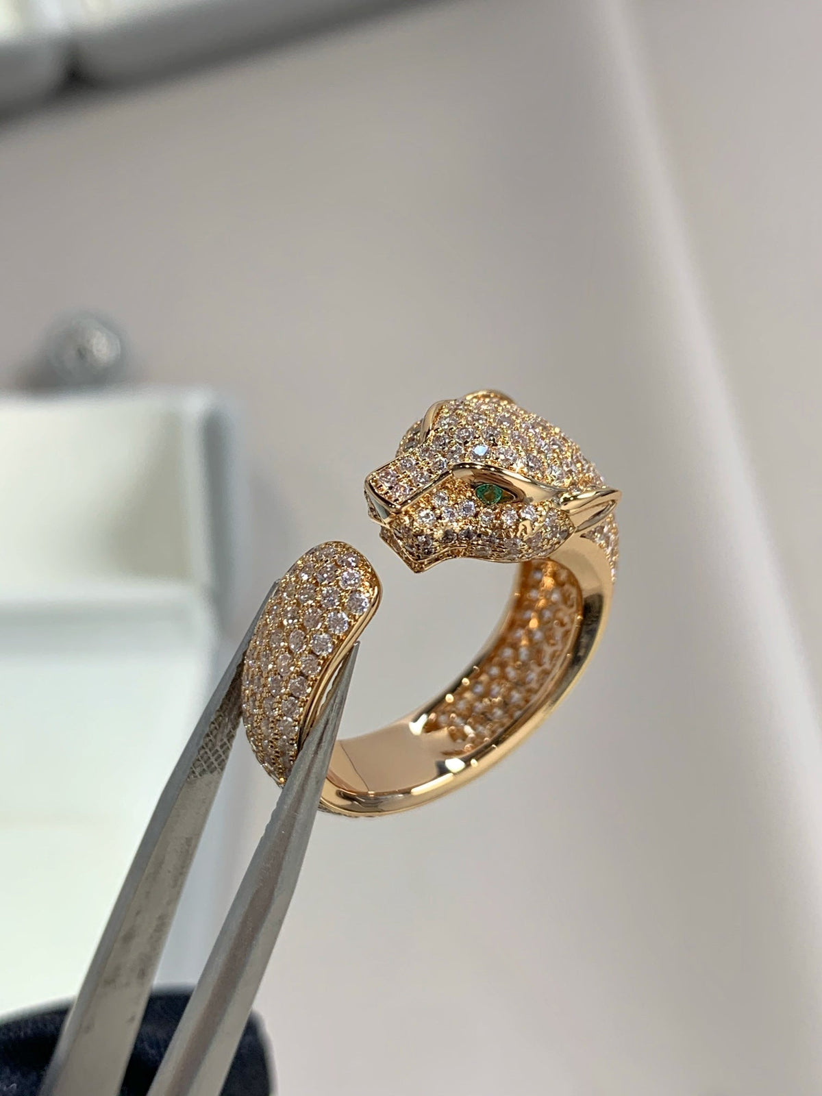 [Royal&Vicky]PANTHERE PINK GOLD DIAMOND RING