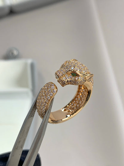 [Royal&Vicky]PANTHERE PINK GOLD DIAMOND RING