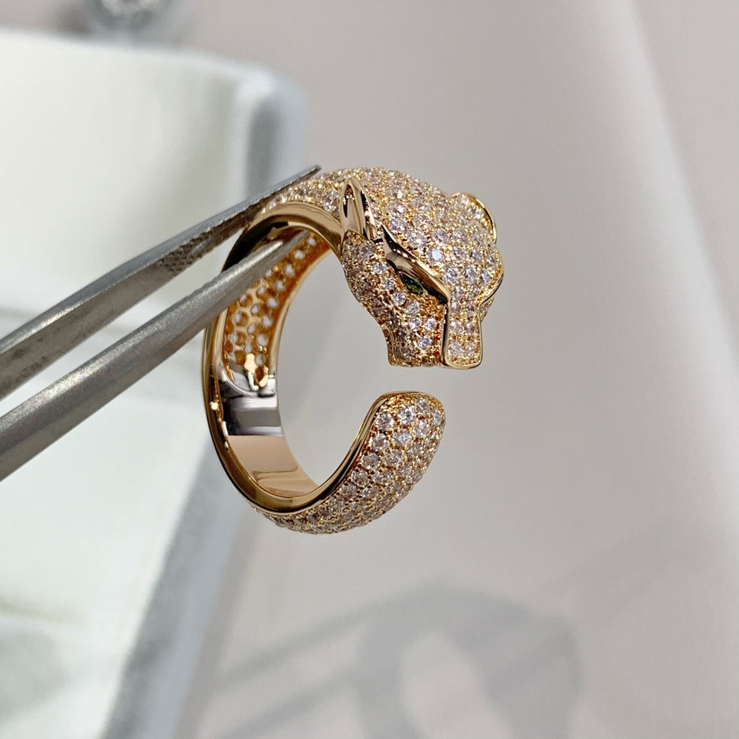 [Royal&Vicky]PANTHERE PINK GOLD DIAMOND RING