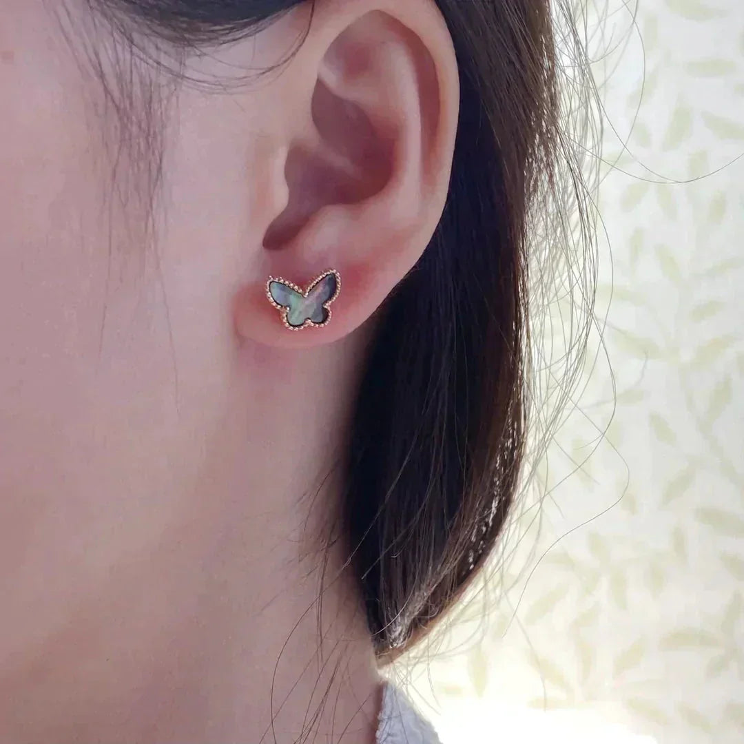 [Royal&Vicky]BUTTERFLY DARK MOP  EARRINGS