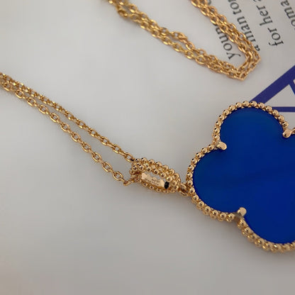 [Royal&Vicky]CLOVER 25MM NECKLACE TURQUOISE ROSE GOLD