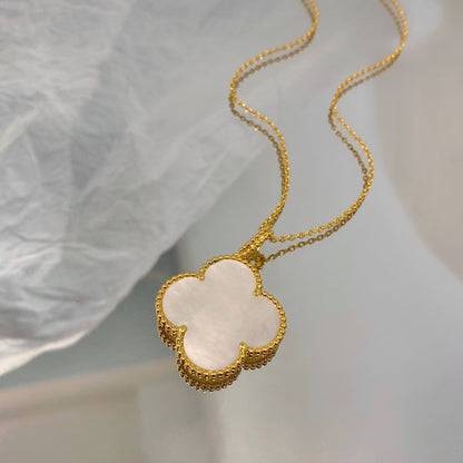 [Royal&Vicky]CLOVER 25MM MOP LARGE PENDANT NECKLACE