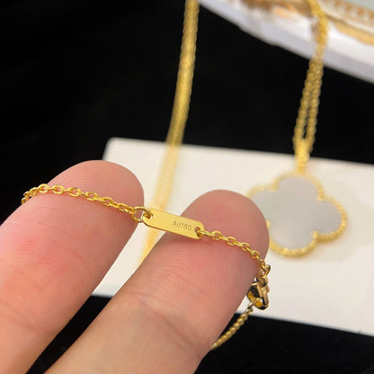 [Royal&Vicky]CLOVER 25MM MOP LARGE PENDANT NECKLACE