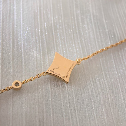 [Royal&Vicky]COLOR STAR CARNELIAN PINK GOLD DIAMOND BRACELET