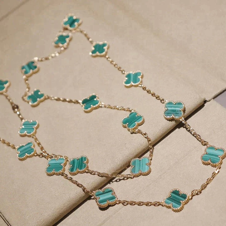 [Royal&Vicky]CLOVER 20 MOTIFS MALACHITE GOLD