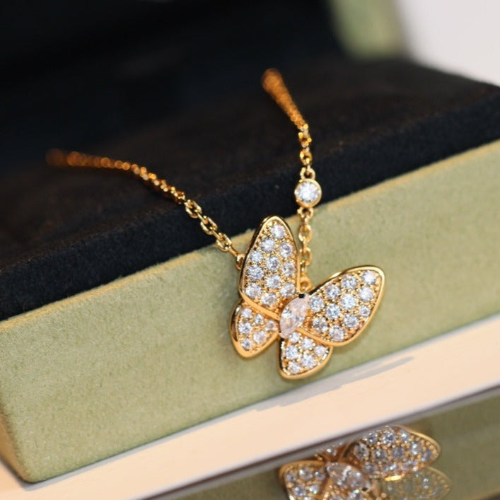 [Royal&Vicky]BUTTERFLY DIAMOND NECKLACE