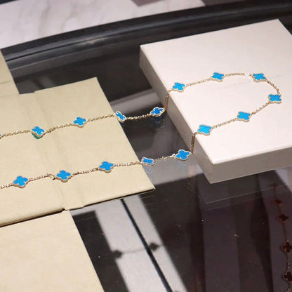 [Royal&Vicky]CLOVER 20 MOTIFS BLUE AGATE GOLD