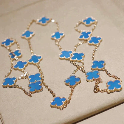 [Royal&Vicky]CLOVER 20 MOTIFS BLUE AGATE GOLD
