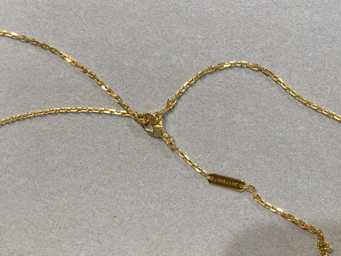 [Royal&Vicky]CLOVER 25MM NECKLACE GOLD CARNELIAN