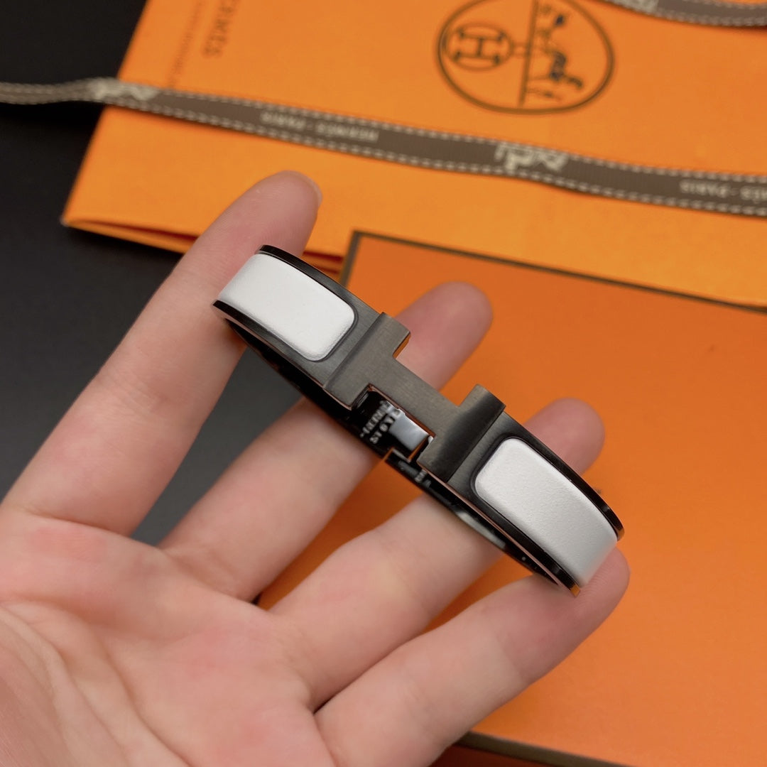 [Royal&Vicky]H BRACELET 12MM BLACK WHITE CERAMIC